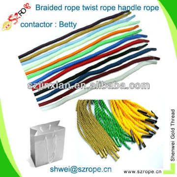 colored 6mm braided rope twist rope bag rope